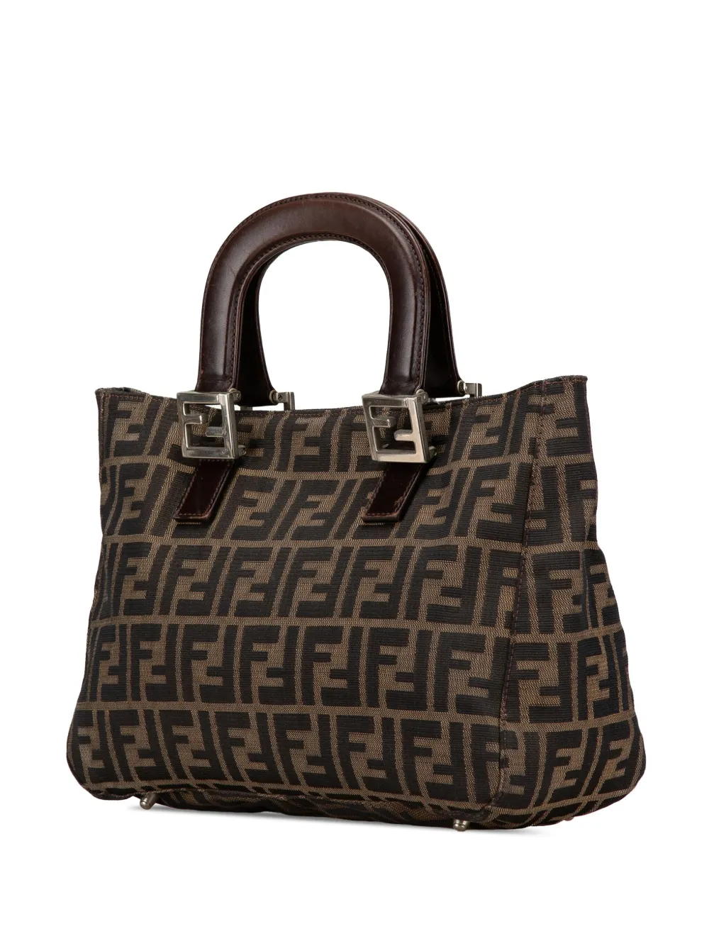 Fendi Pre-Owned 2000-2010 kleine Zucca canvas Twins shopper - Bruin