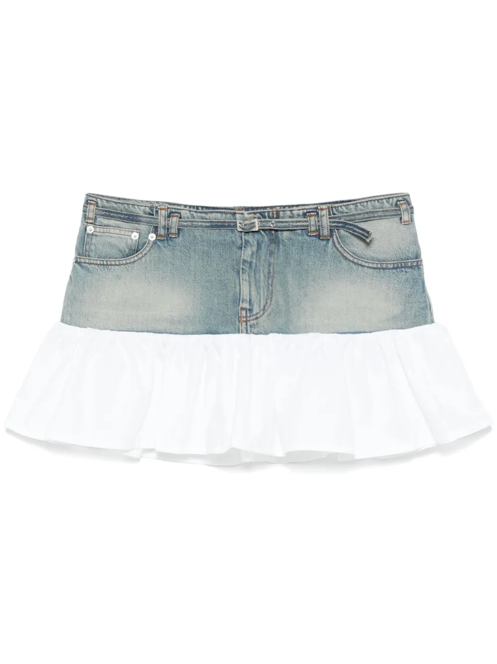 panelled mini skirt