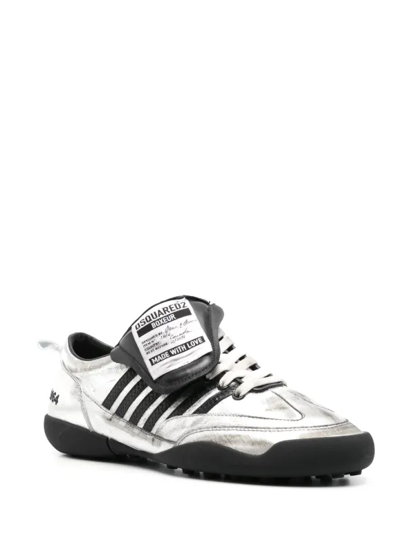 DSQUARED2 Boxer Soccer Sneakers | Silver | FARFETCH