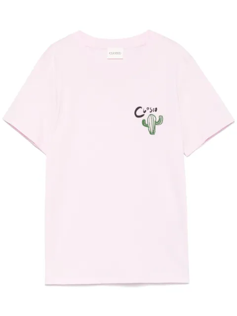 Closed embroidered T-shirt