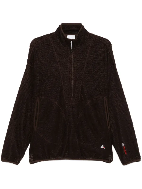ROA Alpha Direct Half Zip Sweater | Brown | FARFETCH