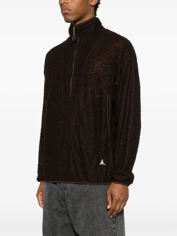 スウェット・トレーナー ROA Alpha Direct Half Zip Alpha Direct Half Zip Dark Brown – ROA