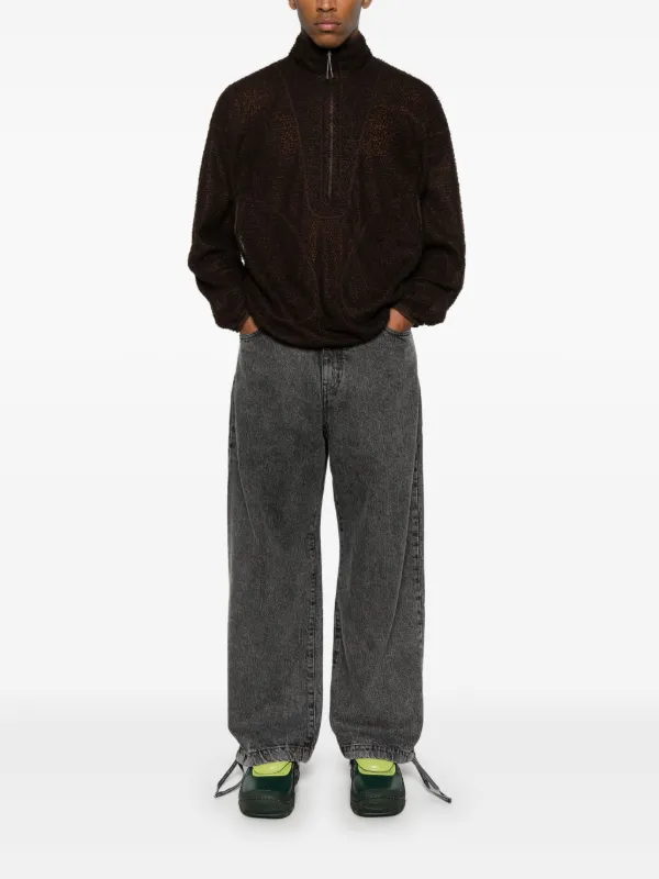 ROA Alpha Direct Half Zip Sweater | Brown | FARFETCH UK