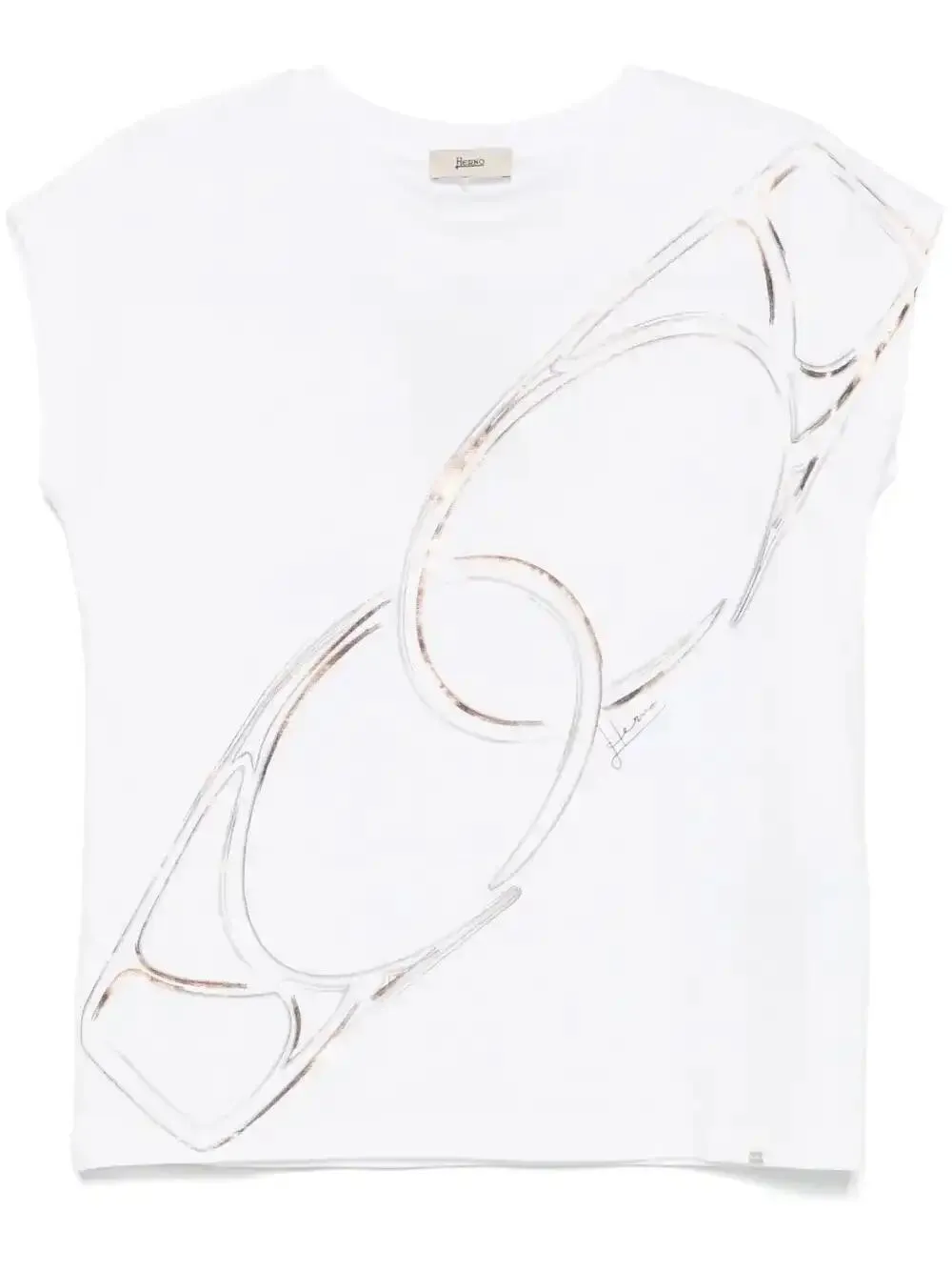carabiner-print T-shirt