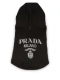 Prada logo-jacquard pet coat - Black