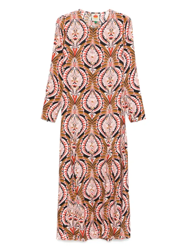 FARM Rio Pineapple Jewelry Midi Dress | Black | FARFETCH
