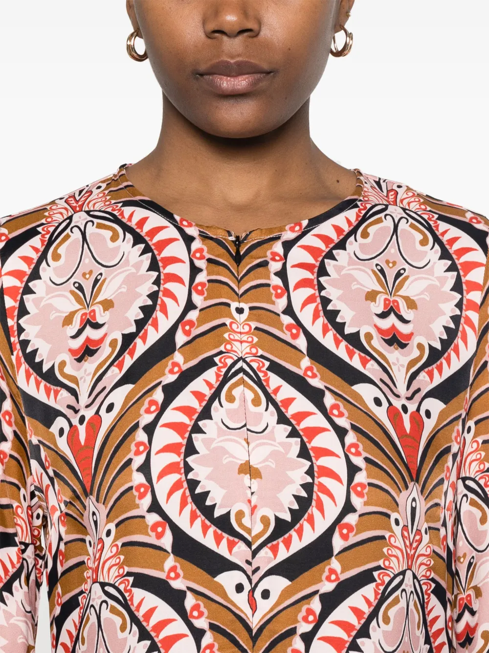 Shop Farm Rio Pineapple Jewelry Midi Dress In Black