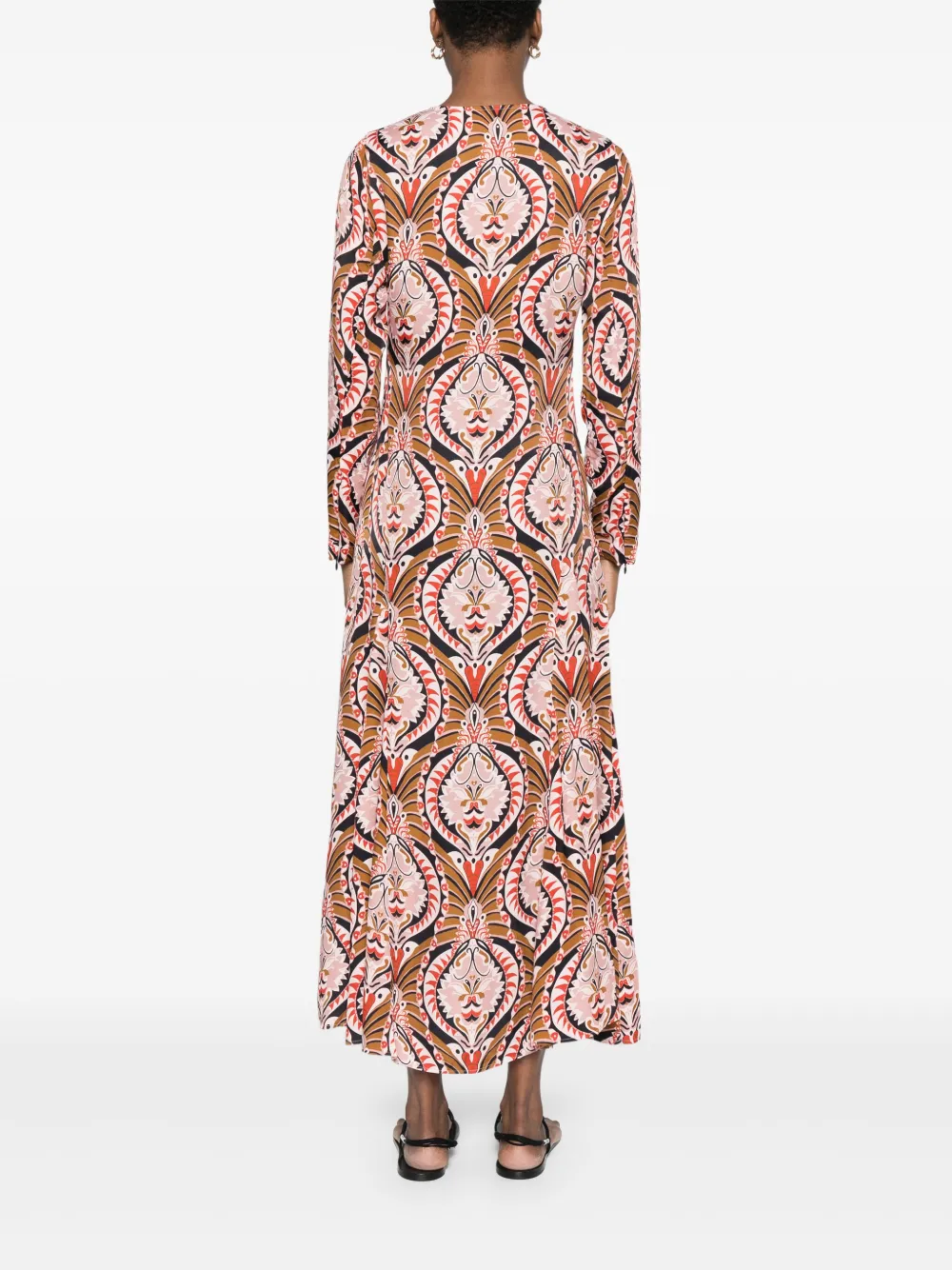 FARM RIO PINEAPPLE JEWELRY MIDI DRESS