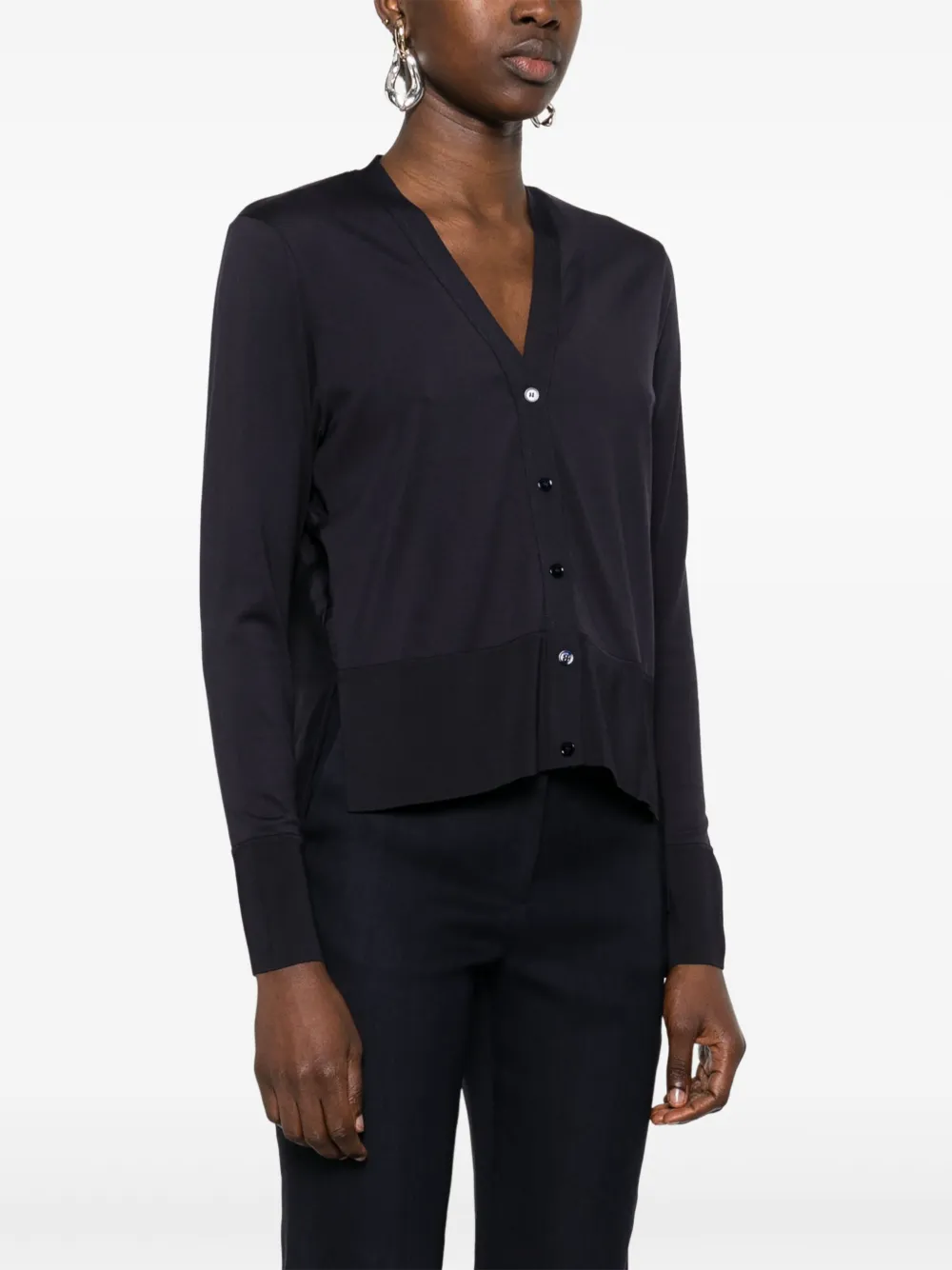JOSEPH Top met contrasterend vlak Blauw