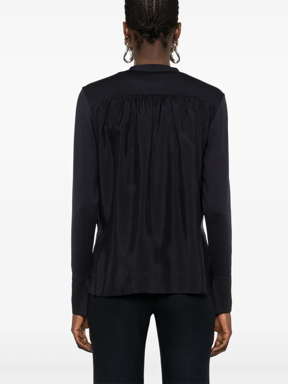 JOSEPH Top met contrasterend vlak Blauw
