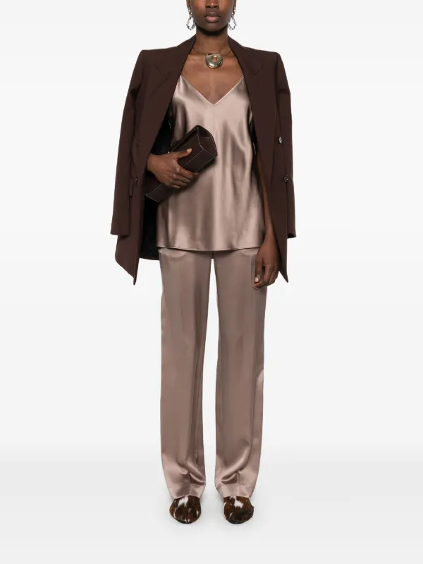JOSEPH Clea Blouse | Brown | FARFETCH