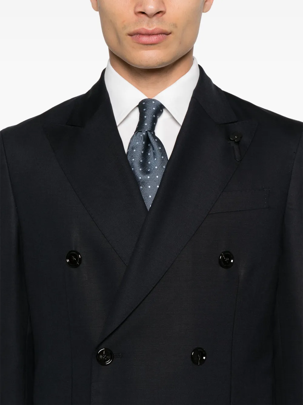 Lardini Pak met dubbele rij knopen Blauw