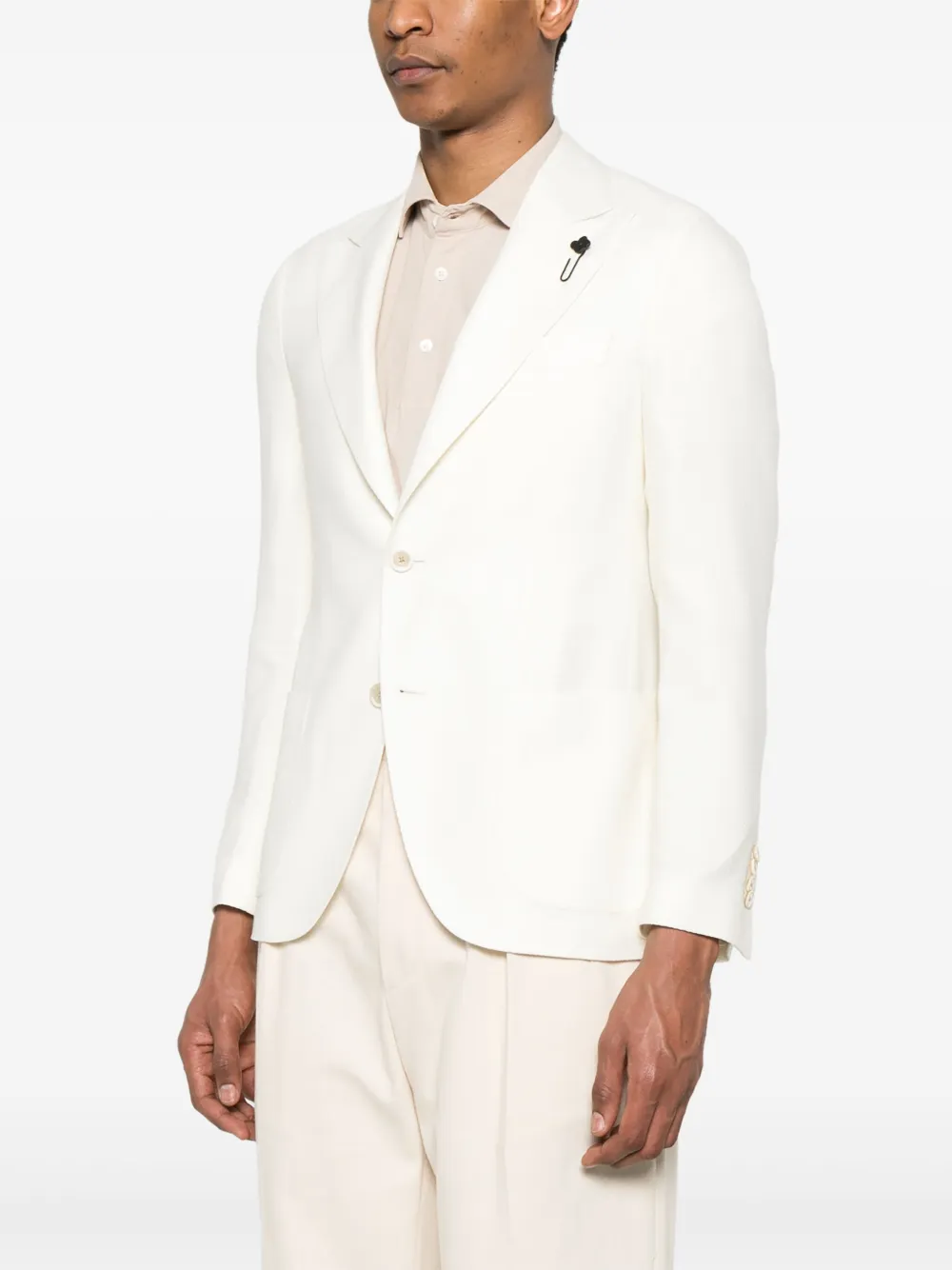 Lardini Blazer met enkele rij knopen Wit