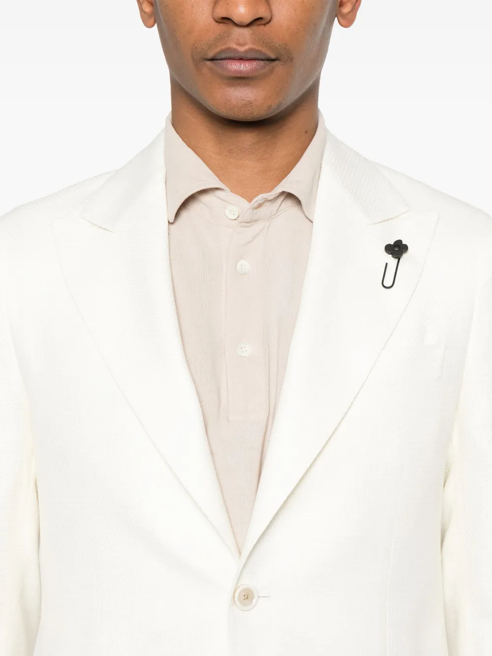 Lardini Blazer met enkele rij knopen Wit
