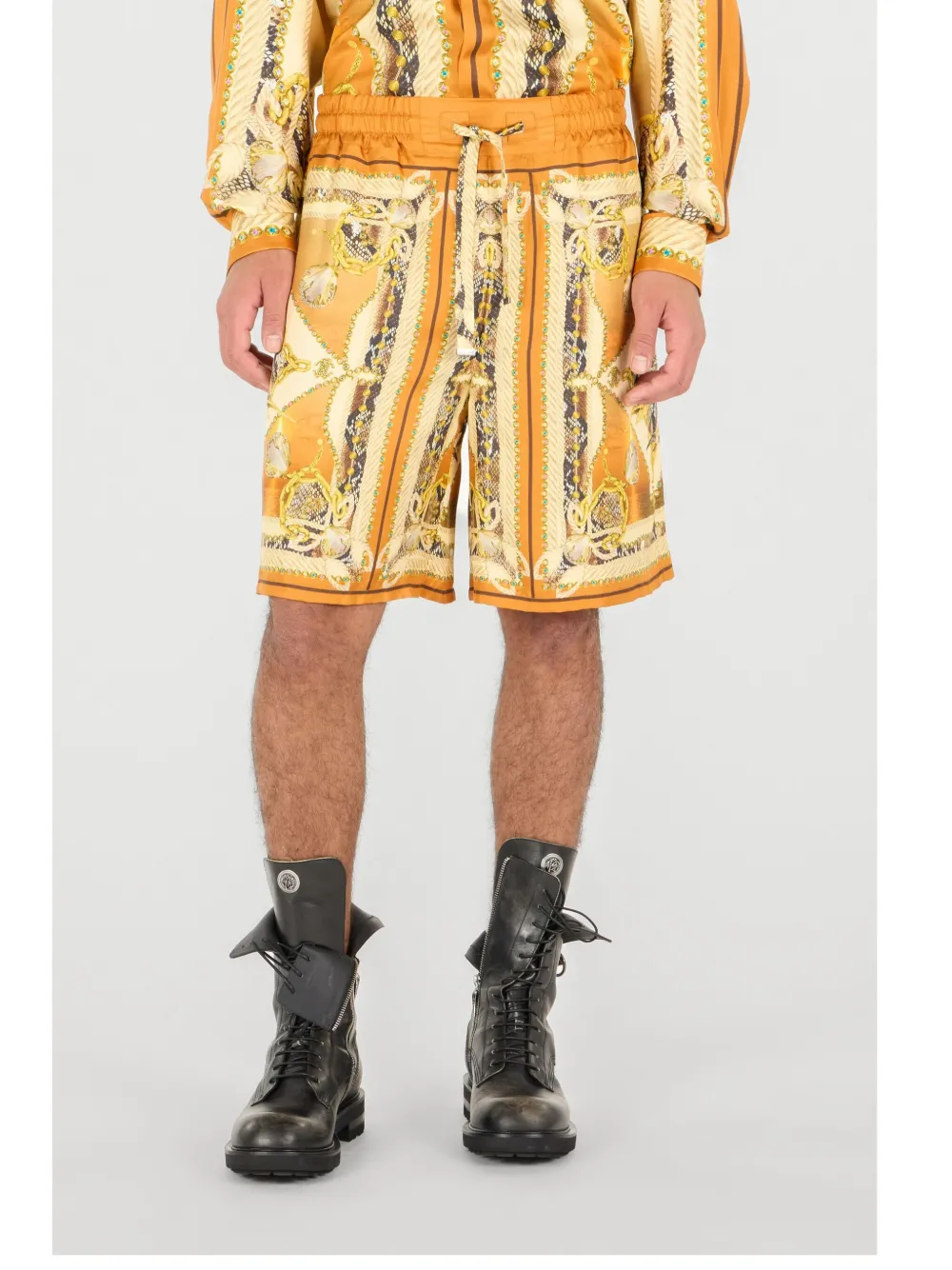 Roberto Cavalli Katoenen shorts Oranje