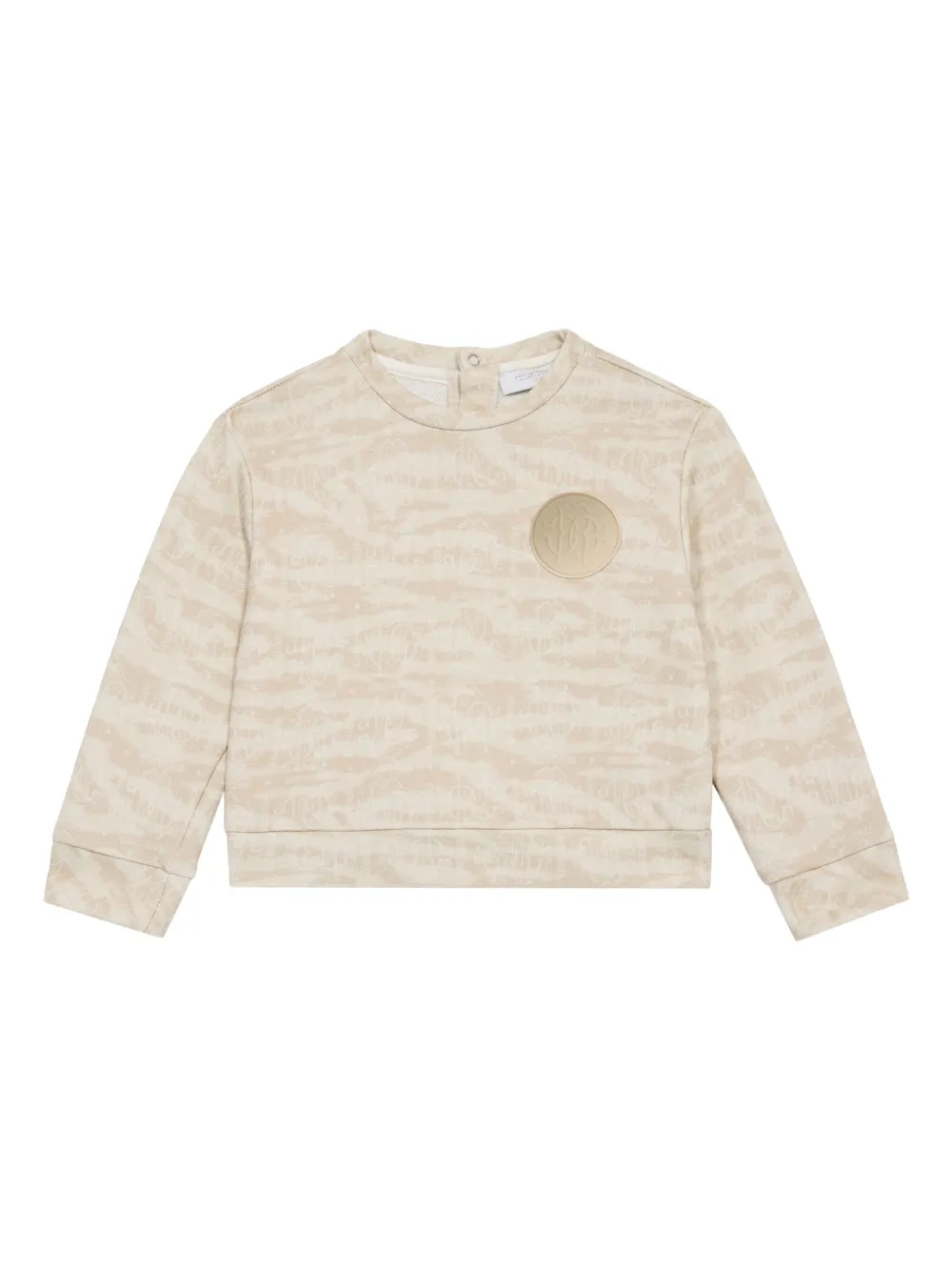 Roberto Cavalli Junior Sweater met logopatch Beige