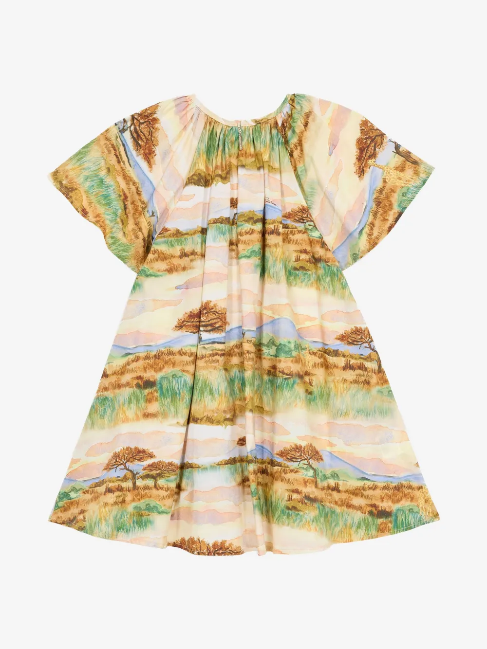 Roberto Cavalli Junior Jurk met safari-print Beige
