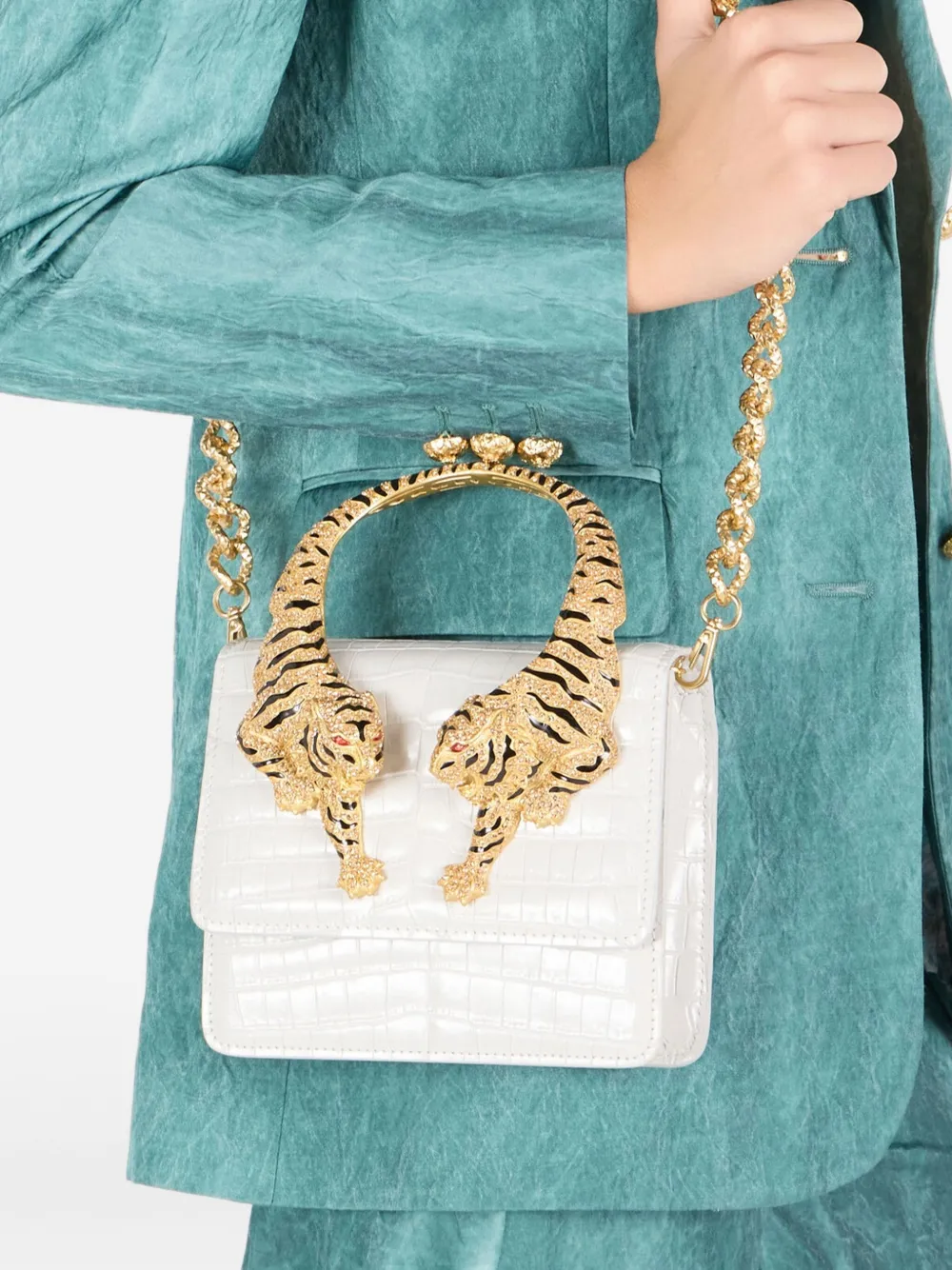 Shop Roberto Cavalli Small Roar Crossbody Bag