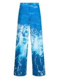 Roberto Cavalli graphic-print trousers - Blue