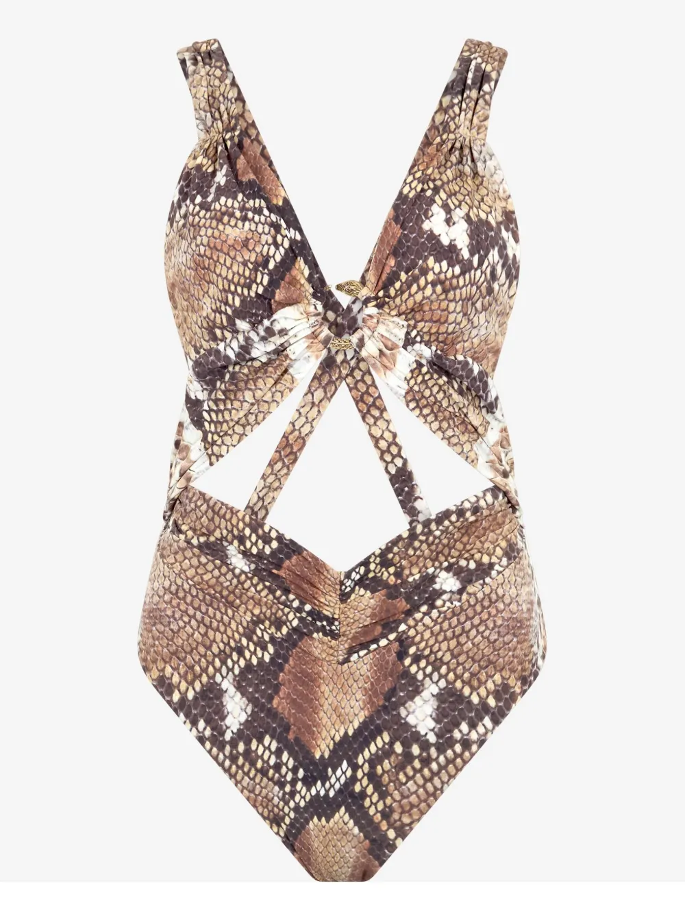 Roberto Cavalli snake-print swimsuit Bruin