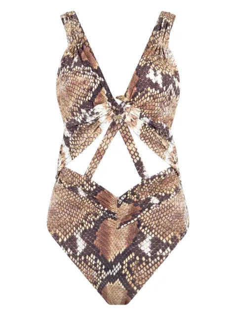 Roberto Cavalli traje de baño con estampado de serpiente