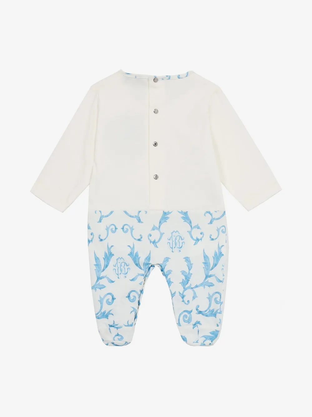 Roberto Cavalli Junior Babypakje met logoprint Blauw