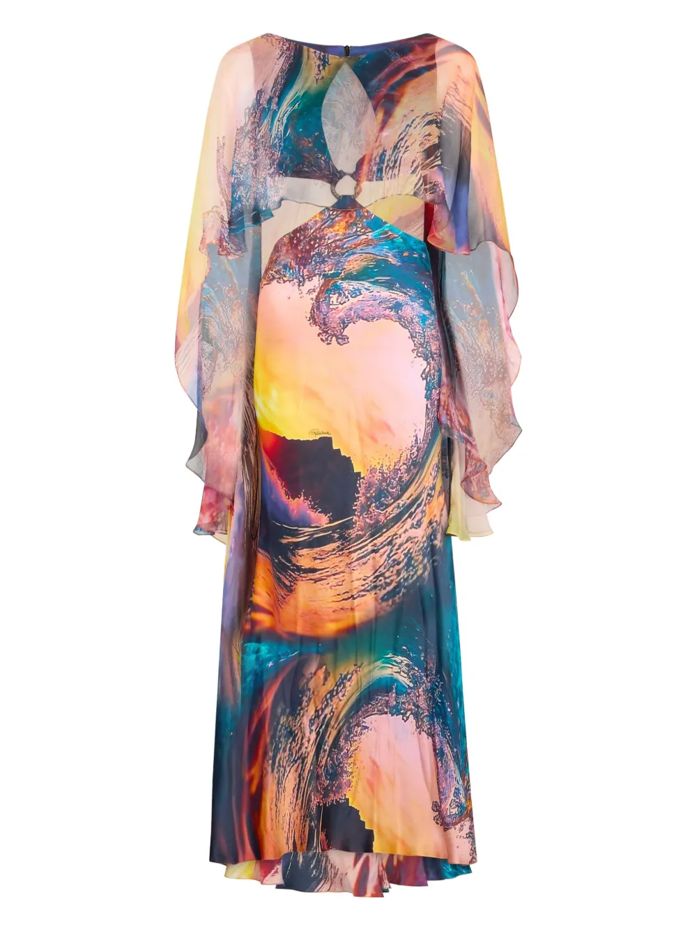 Roberto Cavalli Zijden jurk Oranje