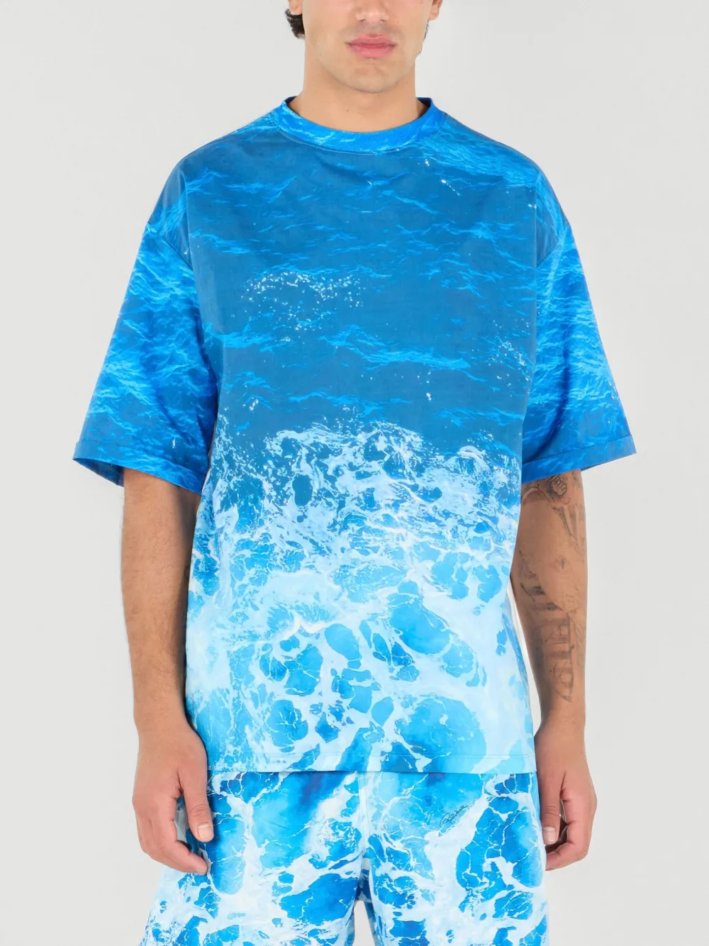 Roberto Cavalli Katoenen T-shirt Blauw