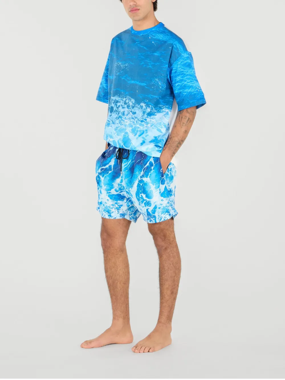 Roberto Cavalli Katoenen T-shirt Blauw