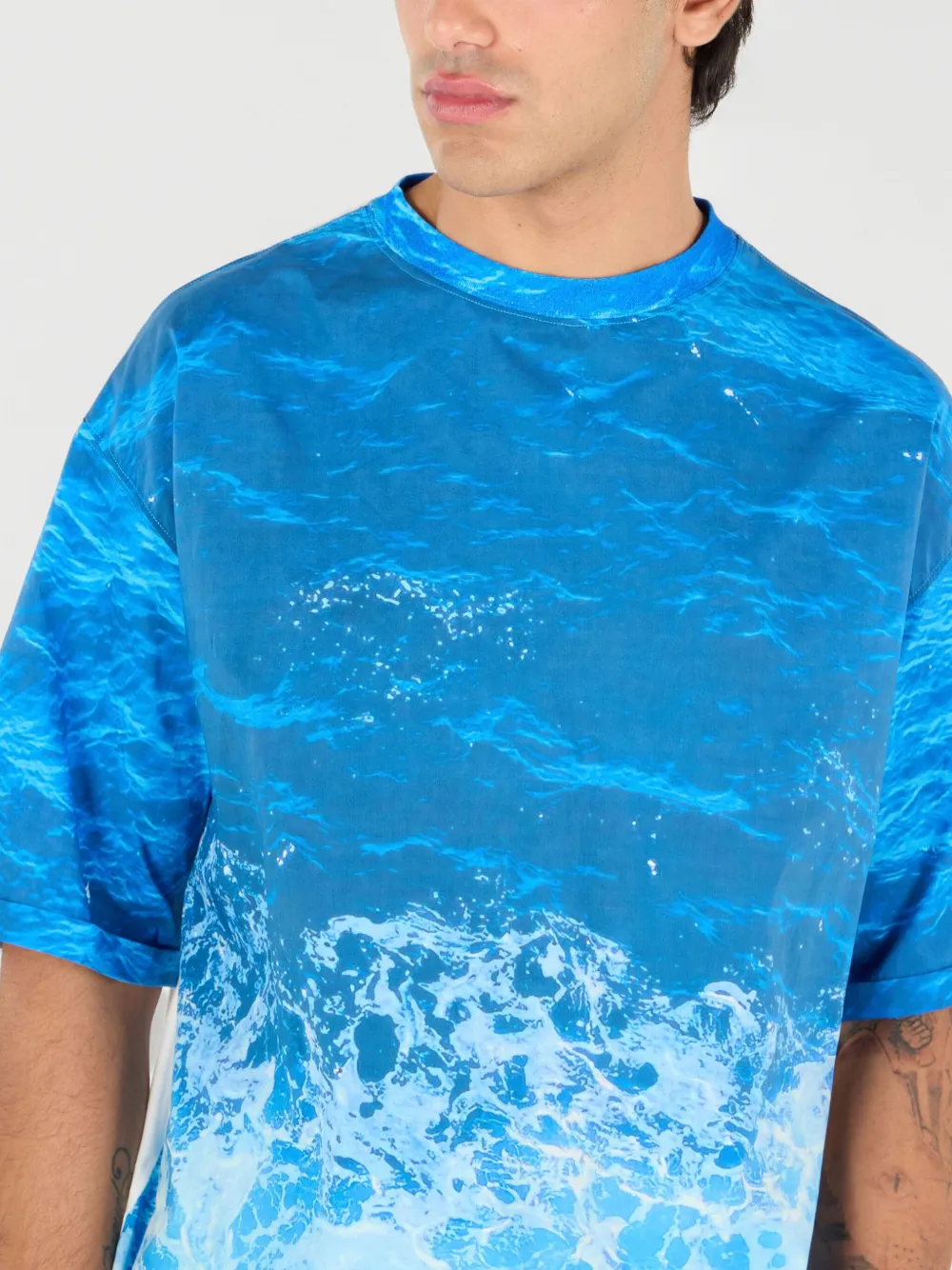 Roberto Cavalli Katoenen T-shirt Blauw