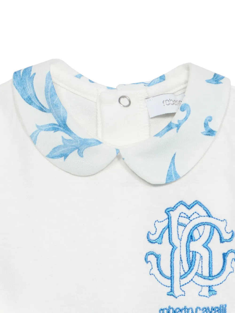 Roberto Cavalli Junior Romper met geborduurd logo Wit