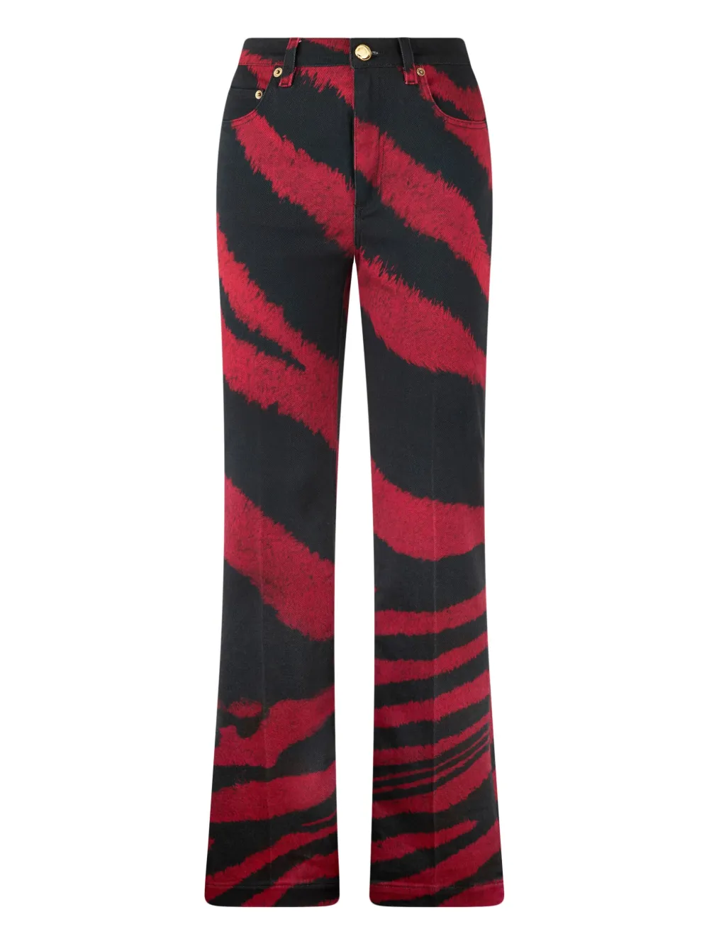 zebra-print jeans