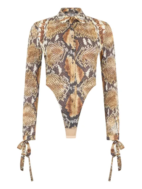 Roberto Cavalli snakeskin-print bodysuit