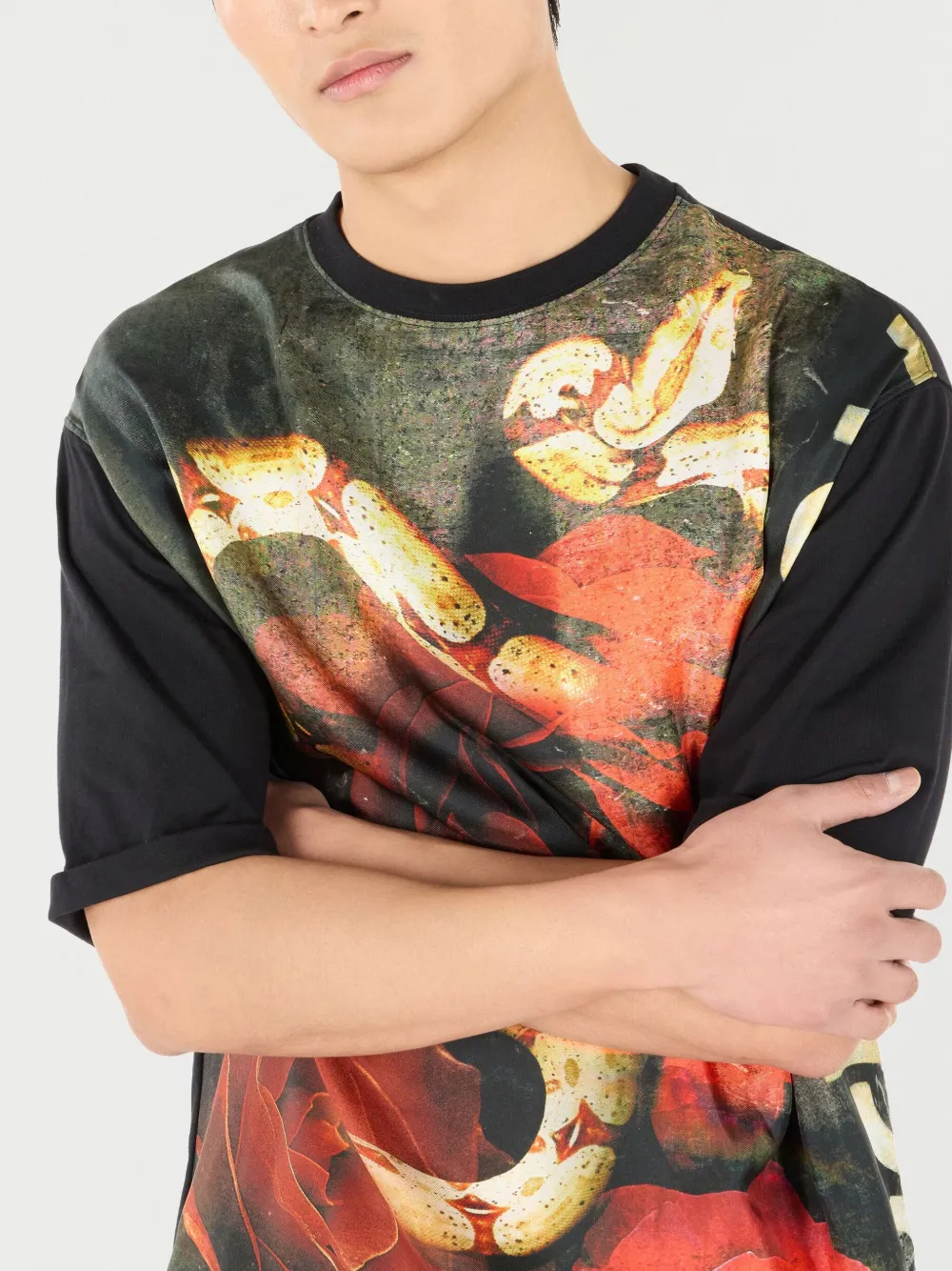 Roberto Cavalli T-shirt met grafische print Zwart