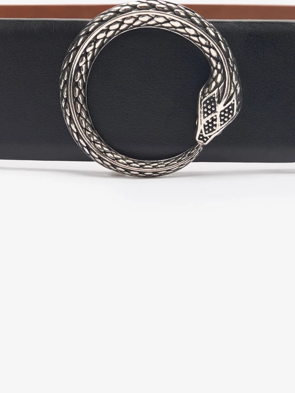Roberto Cavalli Riem met slangengesp Zwart