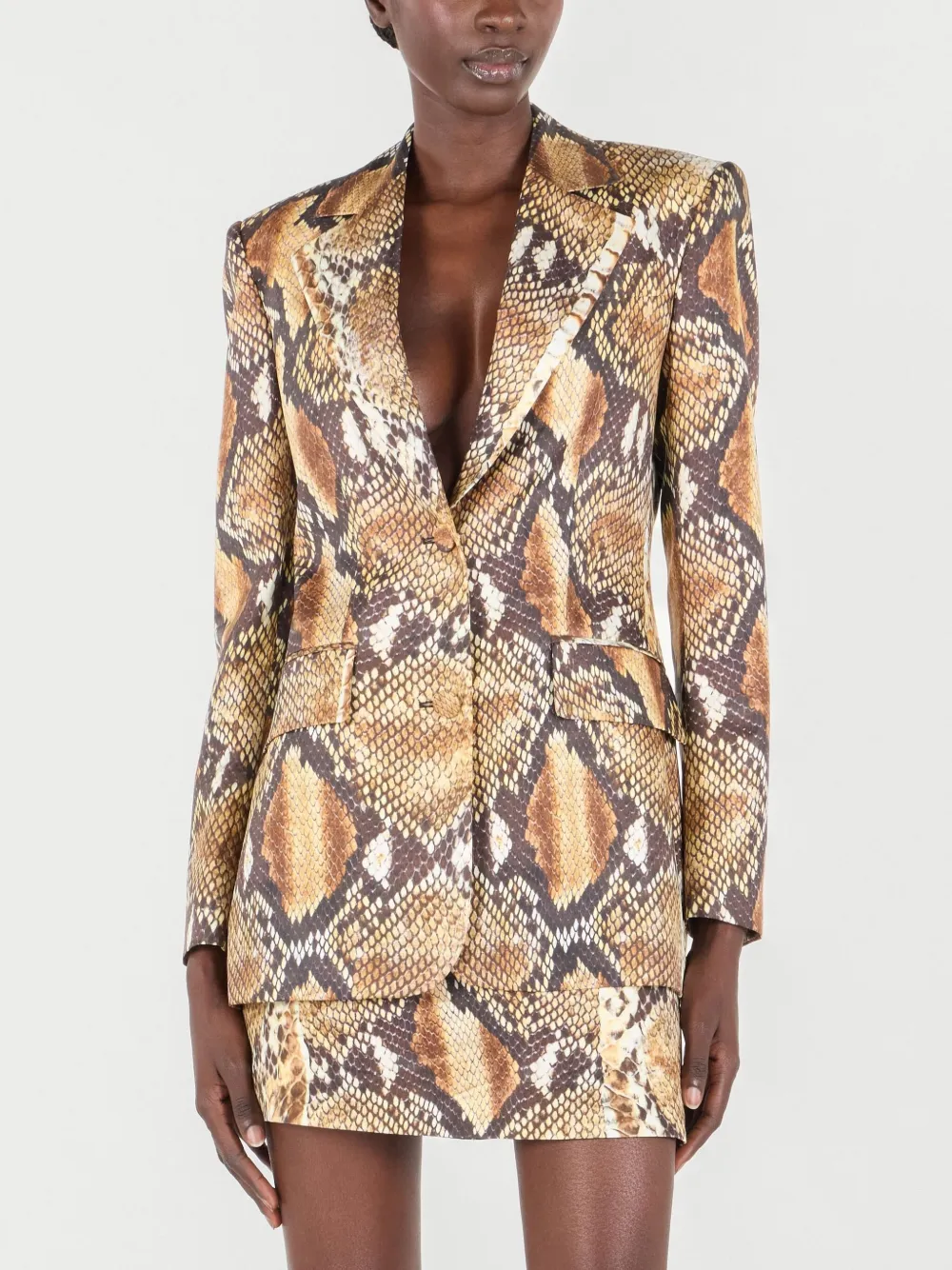 ROBERTO CAVALLI SNAKESKIN-PRINT BLAZER