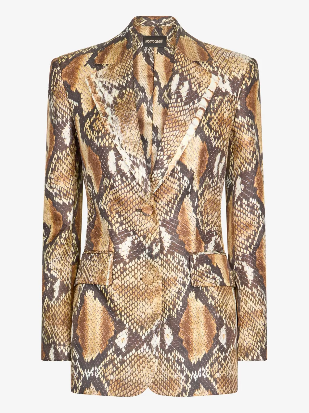 Roberto Cavalli snakeskin-print blazer Beige