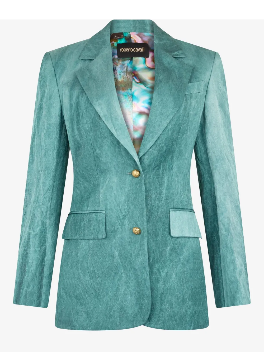 Roberto Cavalli abstract-pattern blazer Groen