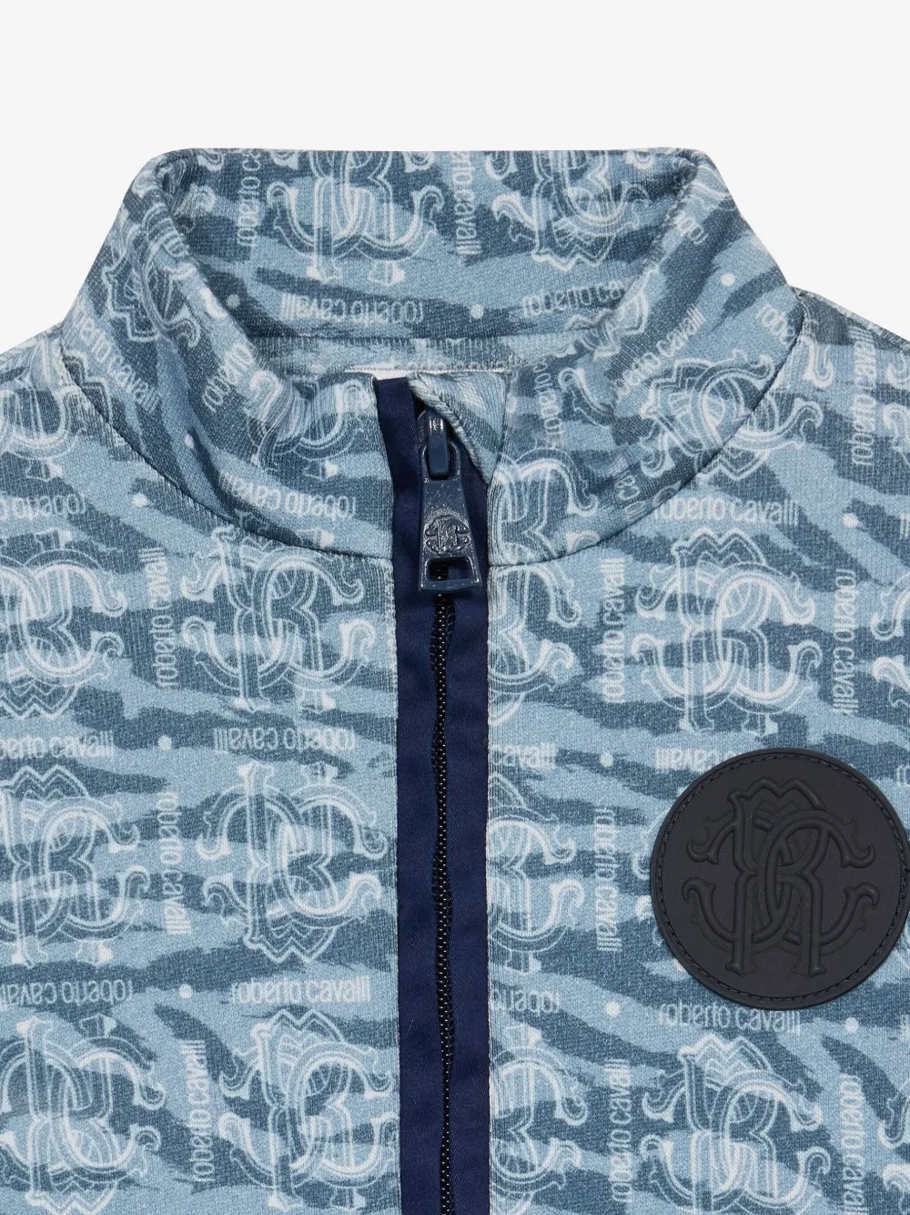 Roberto Cavalli Junior Vest met logopatch Blauw