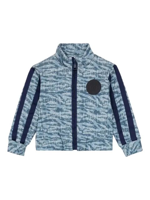 Roberto Cavalli Junior cárdigan con parche del logo