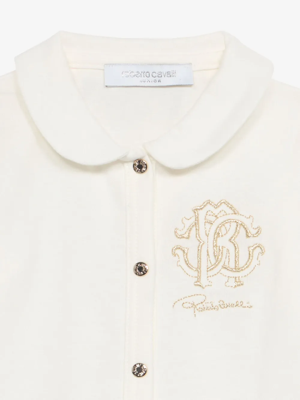 Roberto Cavalli Junior Pyjama met geborduurd logo Beige