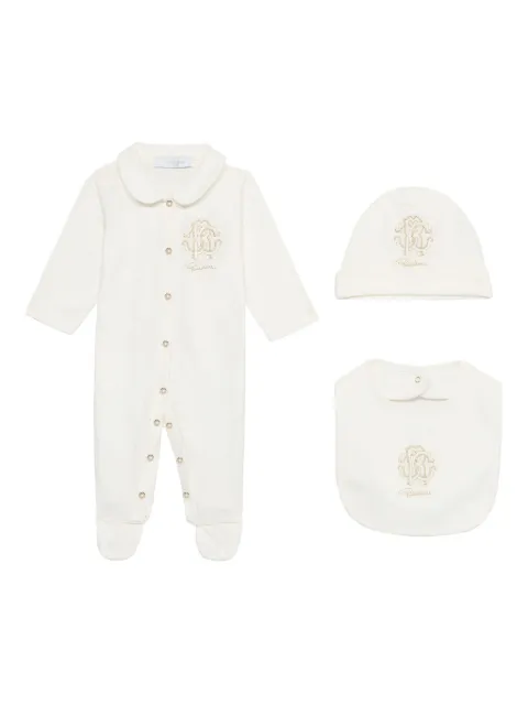 Roberto Cavalli Junior logo-embroidered pajamas 