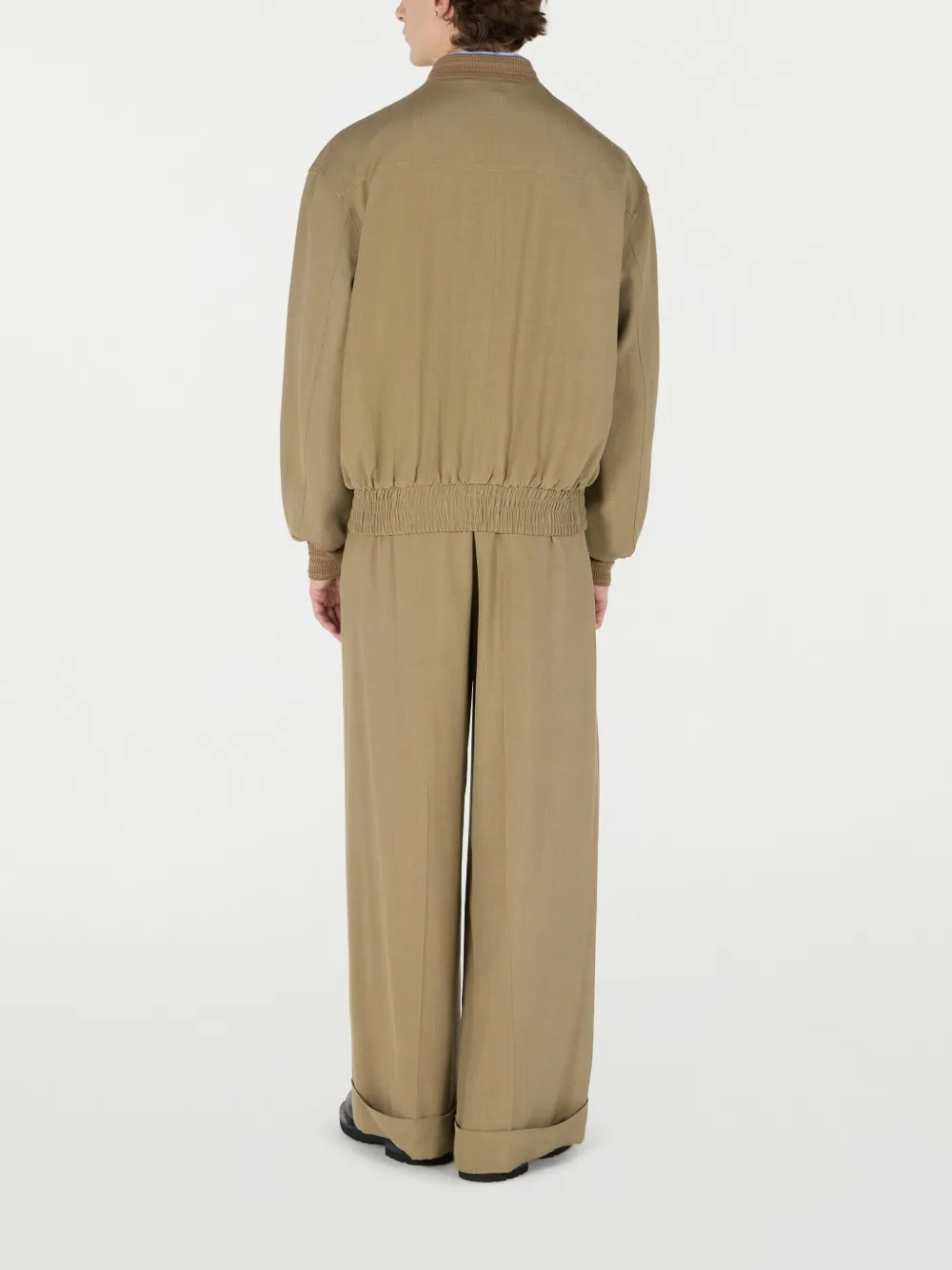 Shop Roberto Cavalli Drop-shoulder Bomber Jacket In Neutrals