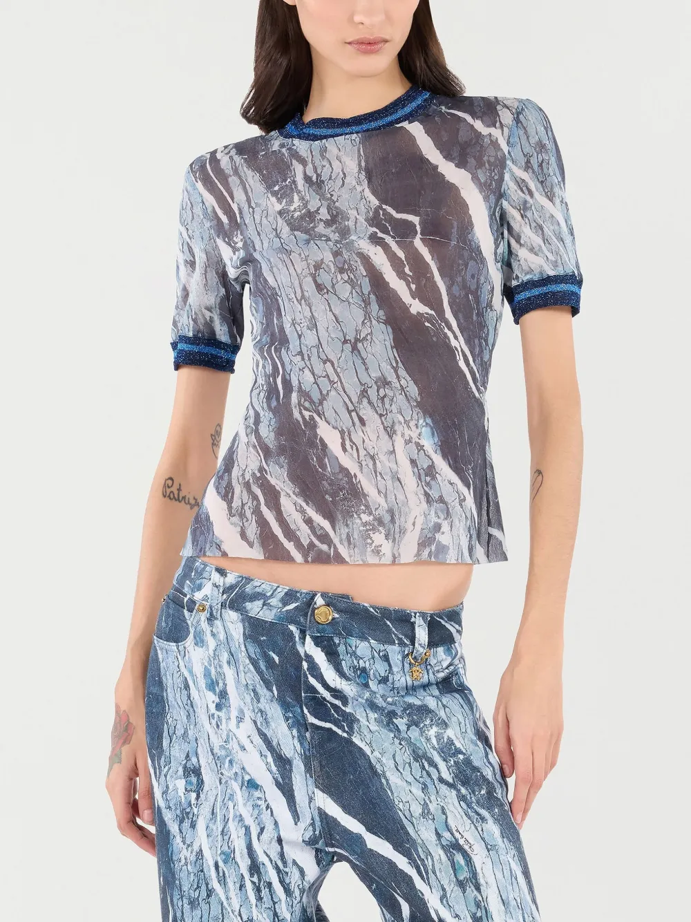 Roberto Cavalli T-shirt met print Grijs
