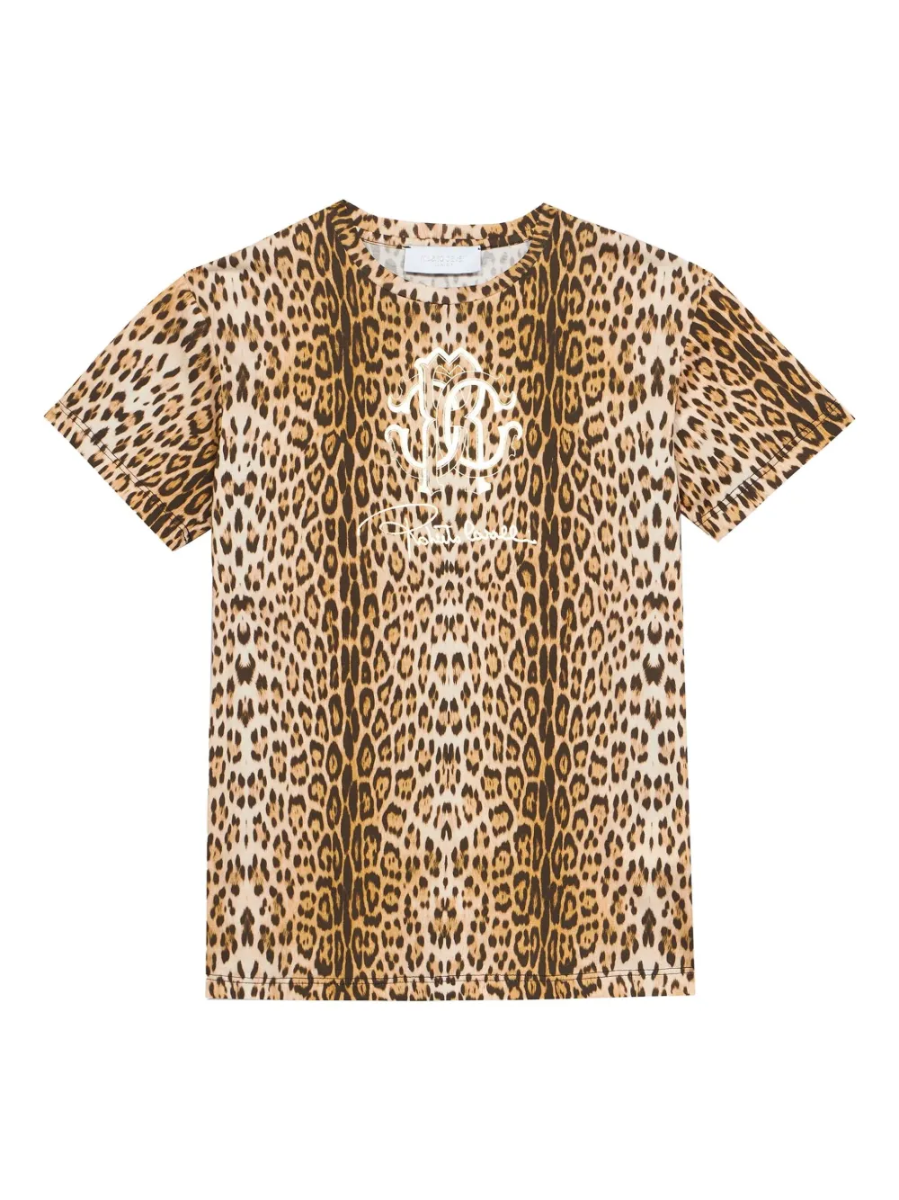 Roberto Cavalli Junior T-shirt met ruches afwerking Beige