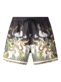 Roberto Cavalli jungle serpent swim shorts - Black