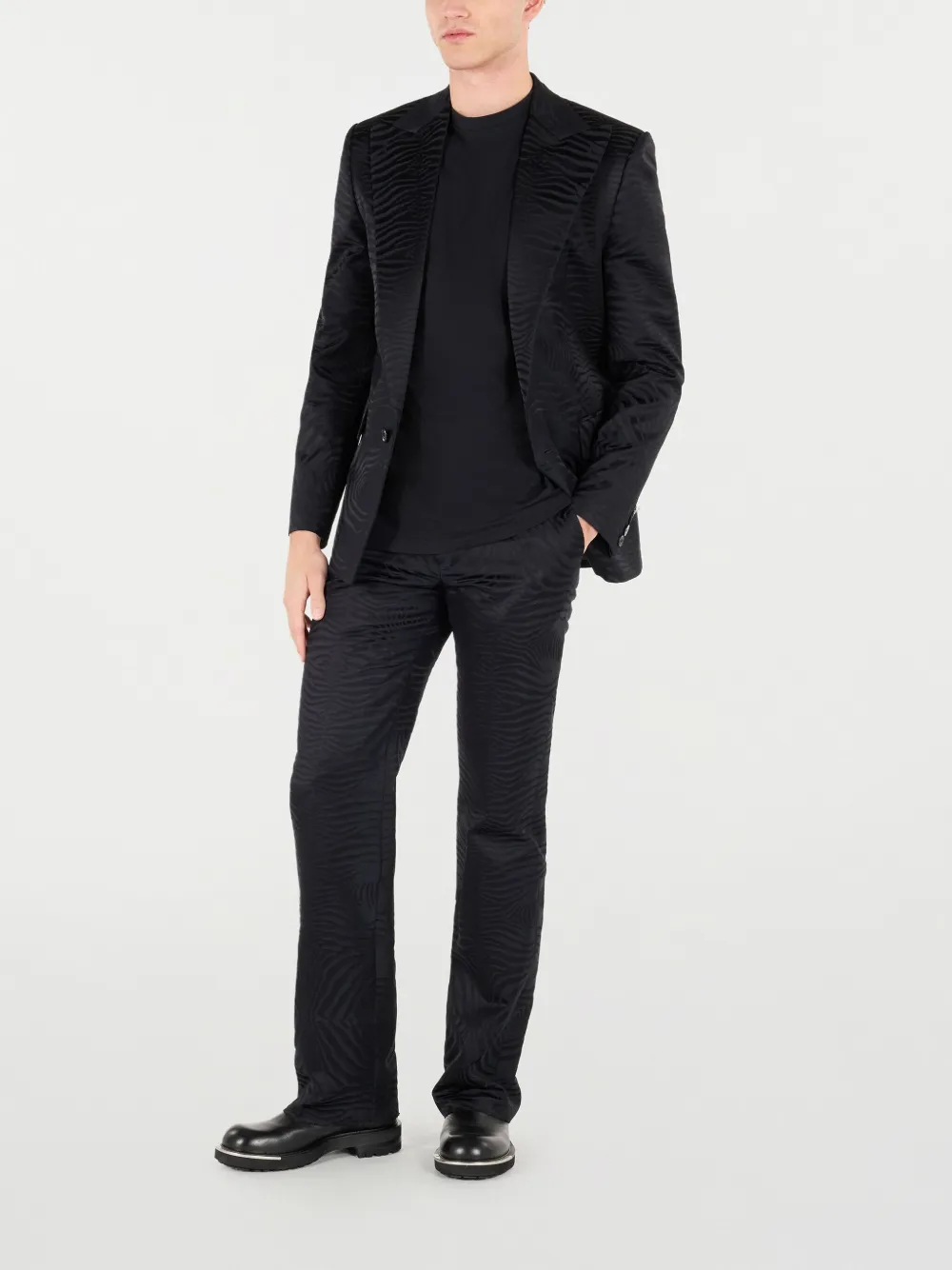Roberto Cavalli Broek met tijgerprint Zwart