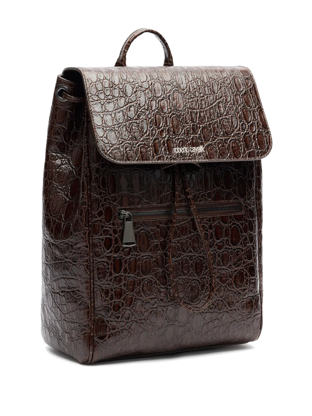 Roberto Cavalli Leren rugzak Bruin