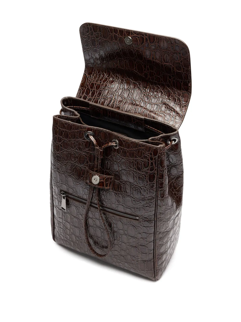 Roberto Cavalli Leren rugzak Bruin