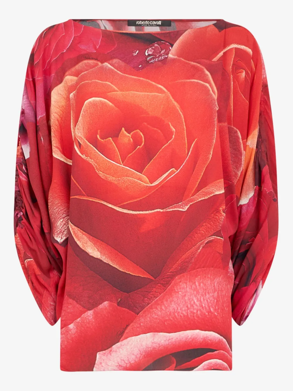 Roberto Cavalli rose-print blouse Rood